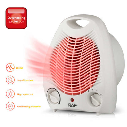 RAF Fan Heater Desktop Electric Heating Fan Mini Electric Heater for Hotel Household and Office R1181