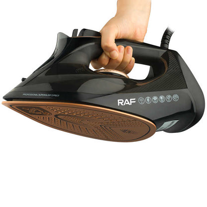RAF New Product Electric Steam Iron Thermostat Controlled Vertical Steaming Water Spray 2200w 330ml Water tank Burst of Steam R1167