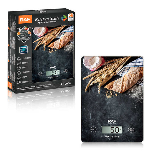 RAF High Precision 1g-5000g Glass LCD Kitchen Digital Scale Balance Weighing Scale Electronic Food kitchen Scale Digital