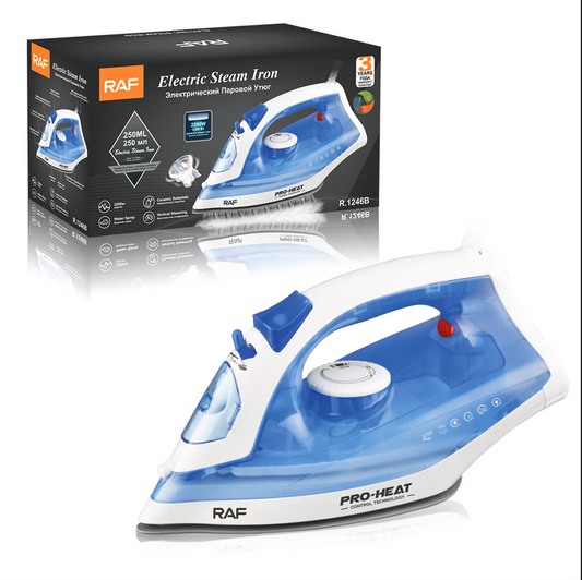 RAF Hand Held Electric Steam Iron Ceramic Soleplate Electric Steam Iron Vertical Steaming Electric Iron R 1246